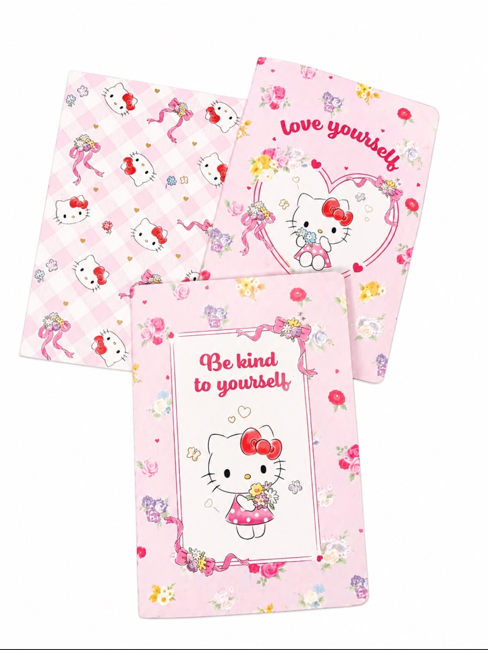 NEW Hello Kitty Inspiring Floral Notebook Trio